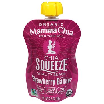 Mamma Chia Squeeze Organic Strawberry Banana, 3.5oz