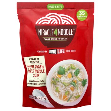 Miracle Noodle Soup Beef Bone Broth, 7.6 oz