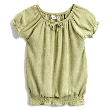 Wallflower Big Girls' Swiss Dot Woven Top