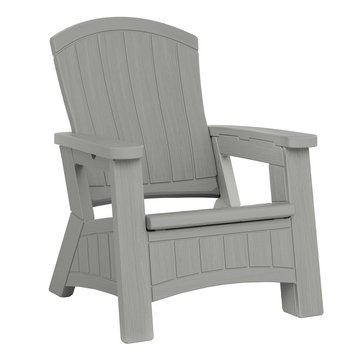Suncast Adirondack Dove Gray Chair With Storage 