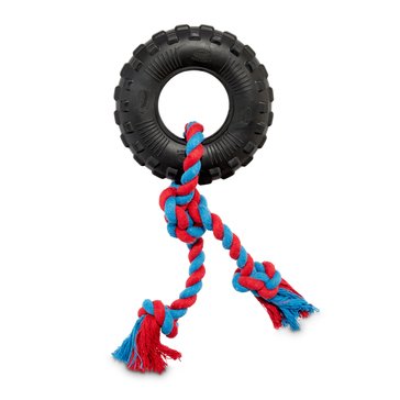 Petco Leaps And Bounds Small Tire With Rope Dog Toy