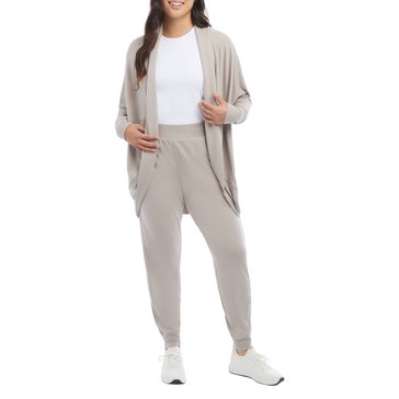 Jockey Women's 3 Piece French Terry Cocoon Wrap Jogger Tank Set 