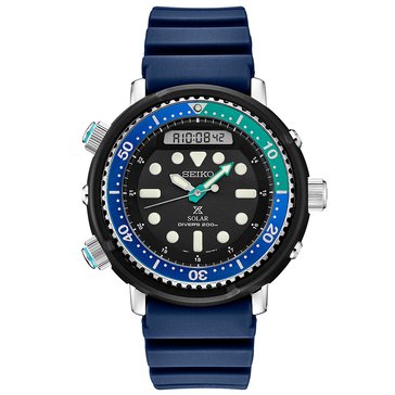 Seiko Men's Prospex Solar Ana-Digital SE Silicone Strap Divers Watch