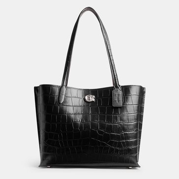 Coach Embossed Croc Willow Tote