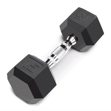 Marcy Pro 15lb Rubber Hex Dumbbell