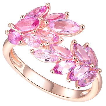 Created Multi-Pink Sapphire Ring