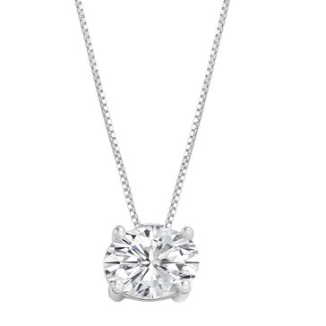 Evolv. 1 1/2 cttw Lab Grown Oval Diamond Solitaire Pendant