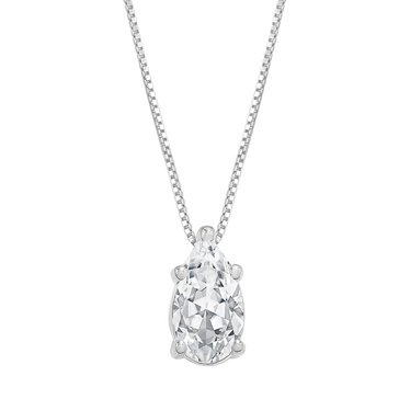 Evolv. 1 cttw Lab Grown Pear Diamond Solitaire Pendant