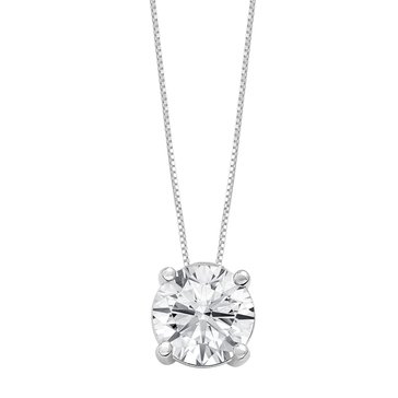 Evolv. 3 cttw Lab Grown Round Diamond Solitaire Pendant