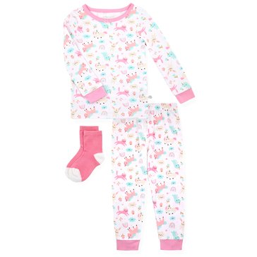 Sleep On It Toddler Girls' Unicorn Tight Fit Sleep