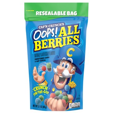 Cap'n Crunch Oops Berry Sweetened Cereal,3.1oz