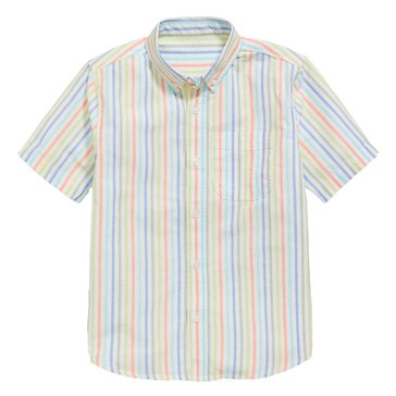 Old Navy Big Boys' Striped Short Sleeve Oxford Shirt