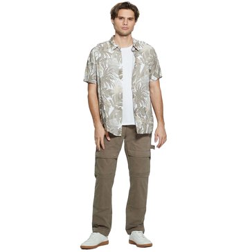 Guess Men's Short Sleeve Eco Rayon Tropical Shirt