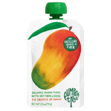 Pumpkin Tree Organics Mango with Fiber Baby Food Pouch