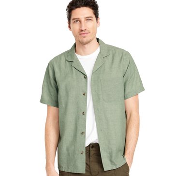 Old Navy Men's Camp Collar Linen Shirt