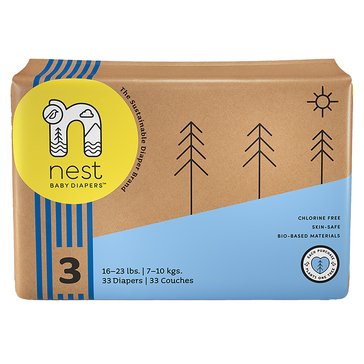Nest Baby Diapers Natural Plant-Based Baby Diapers Size 3