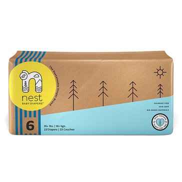 Nest Natural Plant-Based Baby Diapers Size 6
