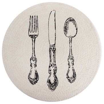 Homewear Linens Utensil Cotton Round Placemat