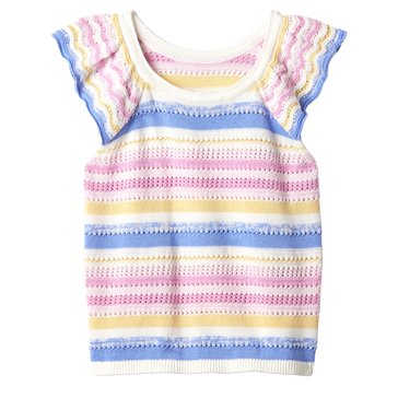 Gap Big Girls' Spring Multi Stripe Crochet Tank