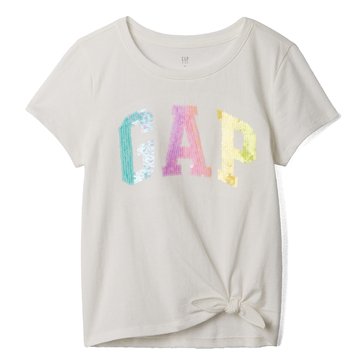 Gap Big Girls' Tie Front Logo Tee