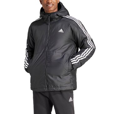 Adidas Men's Essentials 3 Stripes Insulated Hooded Jacket 