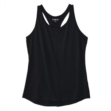 3 Paces Women's Stephanie Solid Flowy Racerback Tank