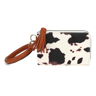 DS Bags Zip Around Animal Print with Ring Loop