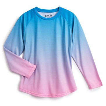 3 Paces Big Girls' Long Sleeve Ombre Shirt