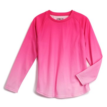 3 Paces Big Girls' Long Sleeve Ombre Shirt