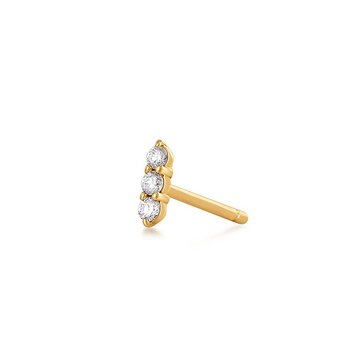Aurelie Gi Agnes Triple Diamond Single Stud Earring