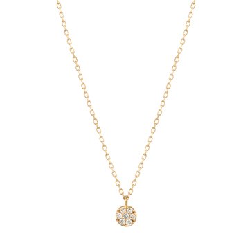 Aurelie Gi Lily Diamond Disc Necklace