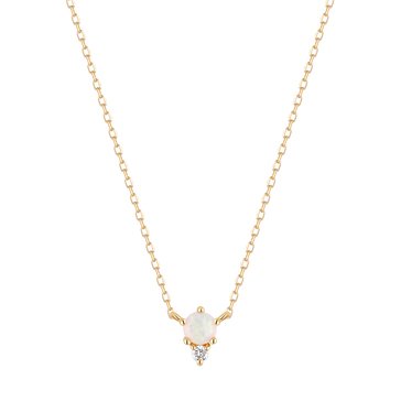 Aurelie Gi Zena Opal And Diamond Necklace