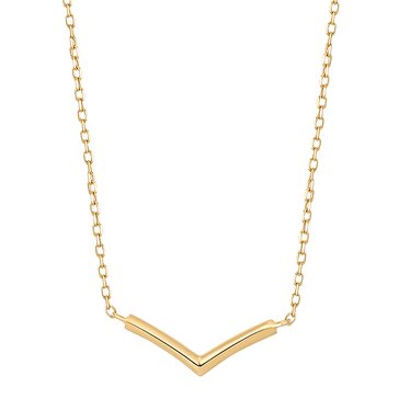 Aurelie Gi Laurel Gold Wishbone Necklace