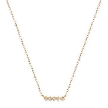 Aurelie Gi Lucky Lab Grown Diamond Wishbone Necklace