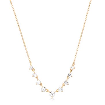 Aurelie Gi Rosamund Rose Cut White Sapphire Necklace
