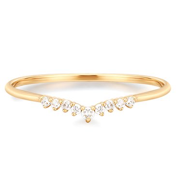 Aurelie Gi Frost Curved Diamond Ring