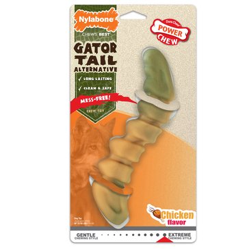 Nylabone Power Chew Gator Tail Chicken Flavored Alternative Dog Toy
