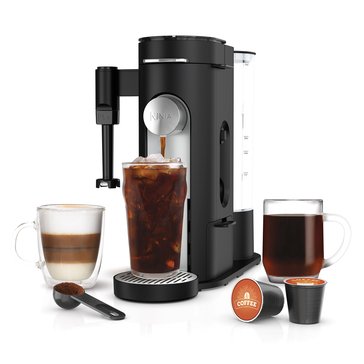 Ninja Pods and Grounds 3 Cup Black Specialty Single Serve Coffee Maker with K Cup Pod Compatibler