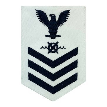 Mens E4-E6 RT1 Rating Badge in Blue on White CNT for Robotics Technician