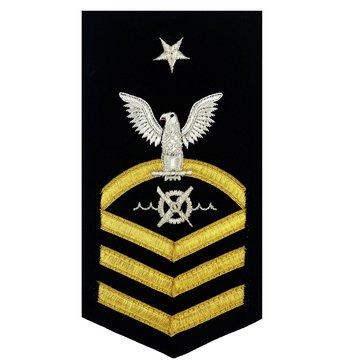 Mens E8 RWCS Rating Badge in LACE Gold on Blue POLY/WOOL for Robotics Warfare Specialist