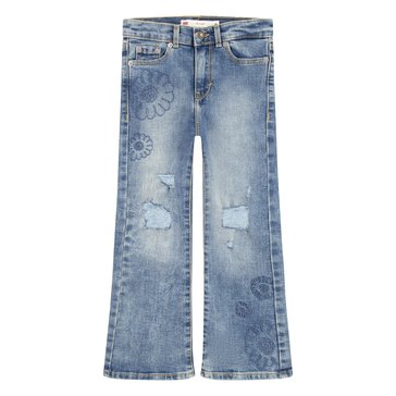 Levis Little Girls Embroidered Flare Jeans