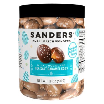 Sanders Milk Chocolate Sea Salt Caramels Eggs, 18oz
