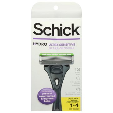 Schick Hydro 3 Ultra Sensitive Razor Kit