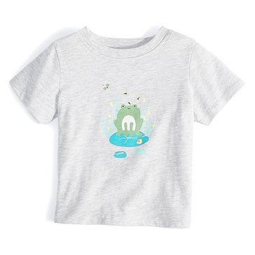 Wanderling Baby Boys' Short Sleeve Happy Frog Tee