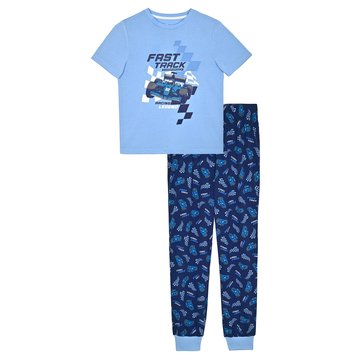 Sleep On It Big Boys' 2-Piece Short Sleeve Jogger Sleep Set