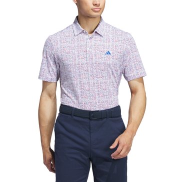 Adidas Golf Men's Ultimate 365 Power Grid Print Polo Shirt 