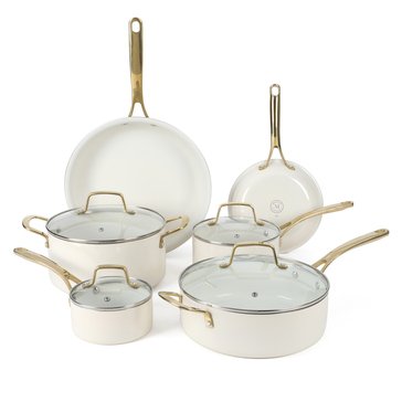 Martha Stewart Lockton 10-Piece Ceramic Cookware Set