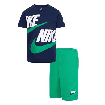 Nike Little Boys Split Futura Tee And Shorts Sets