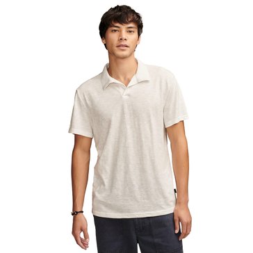 Lucky Brand Men's Burnout Slub Jersey Johnny Collar Polo