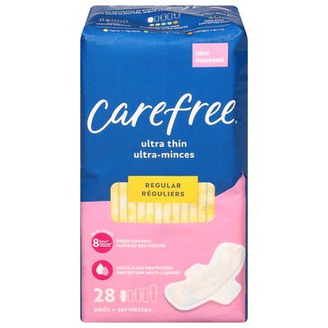 Carefree Ultra Thin Regular Pads With Wings